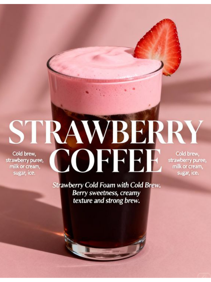 Smooth Strawberry Cold Brew Coffee